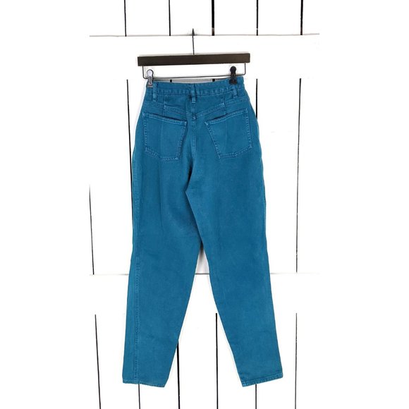 The Limited 80s vintage high waisted tapered leg blue denim vintage jeans - Picture 5 of 5